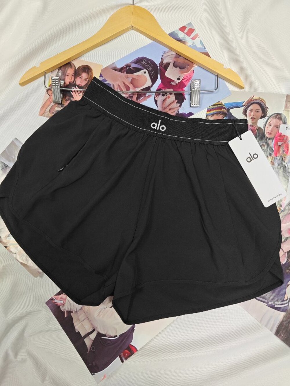 🖤ALO Yoga Match Point Short Classic Black Lightwe ✈️Athleisure Chic Shorts